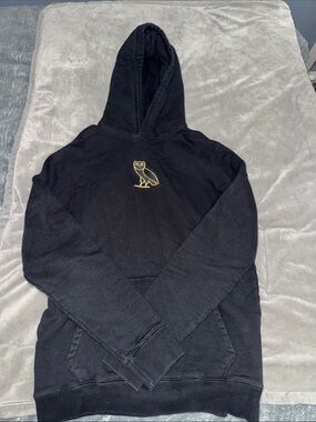 OVO Black Hoodie with Gold Owl Logo